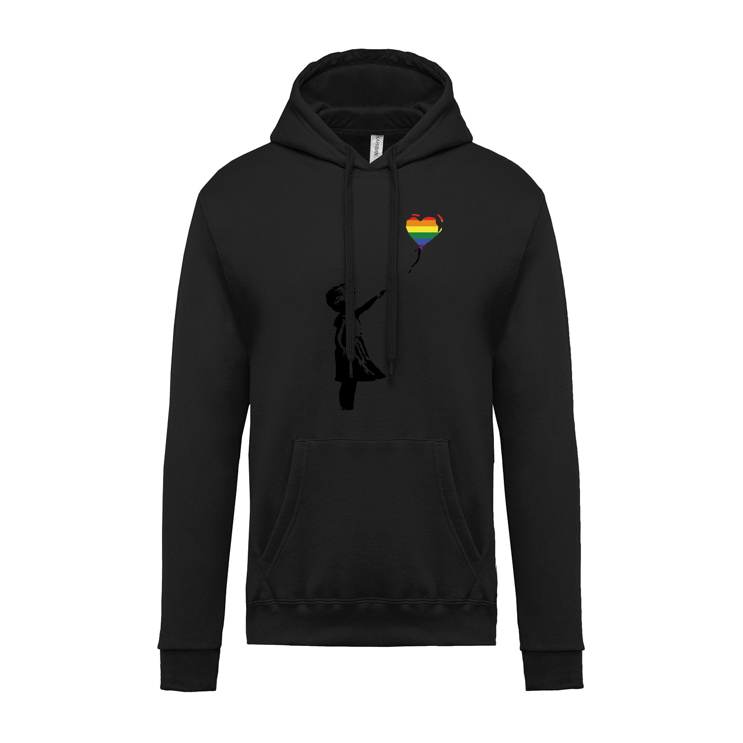 Hoodie »Ballon Mädchen Pride Black Edition«            