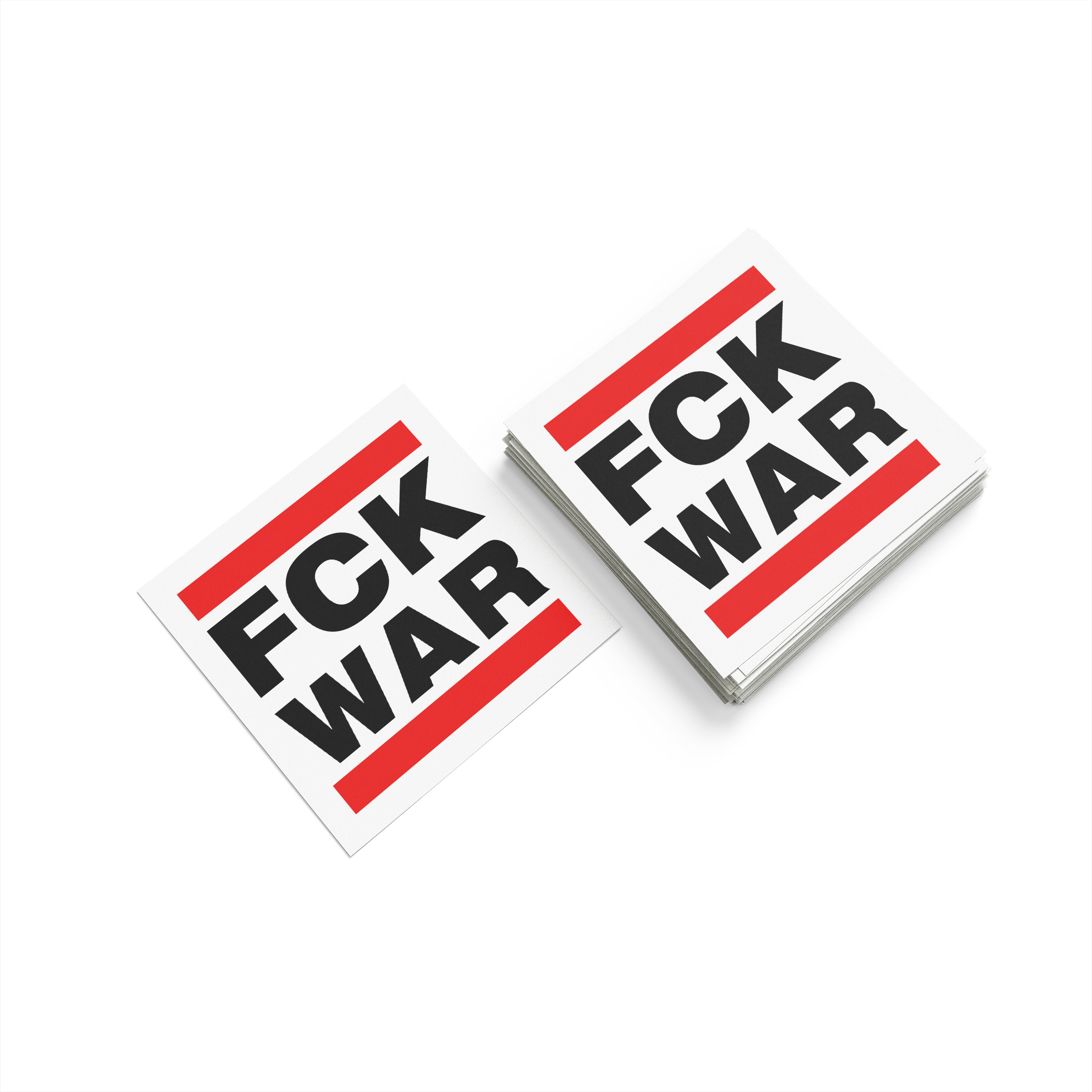 Aufkleber »FCK WAR« (10,5 x 10,5 cm)     