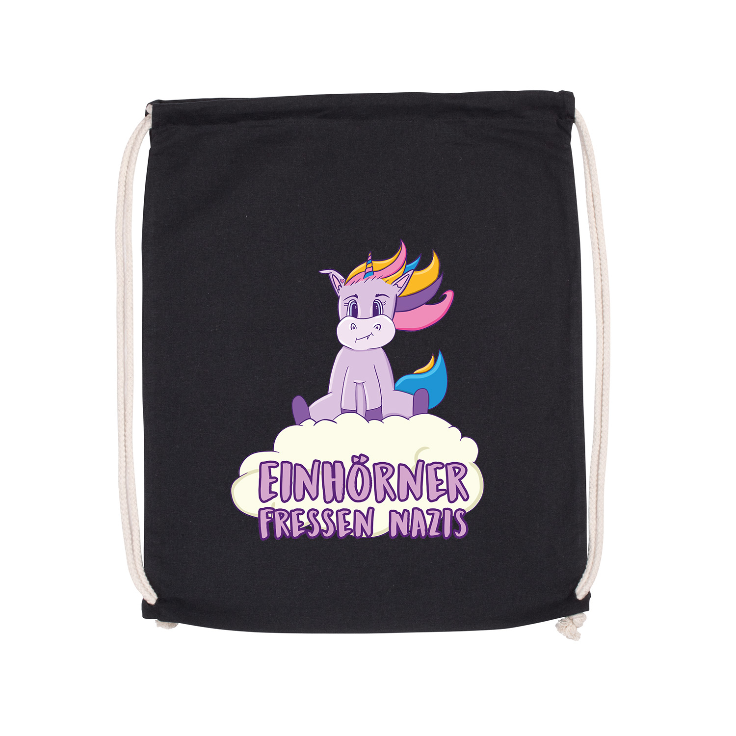 Turnbeutel »Einhörner fressen Nazis«     