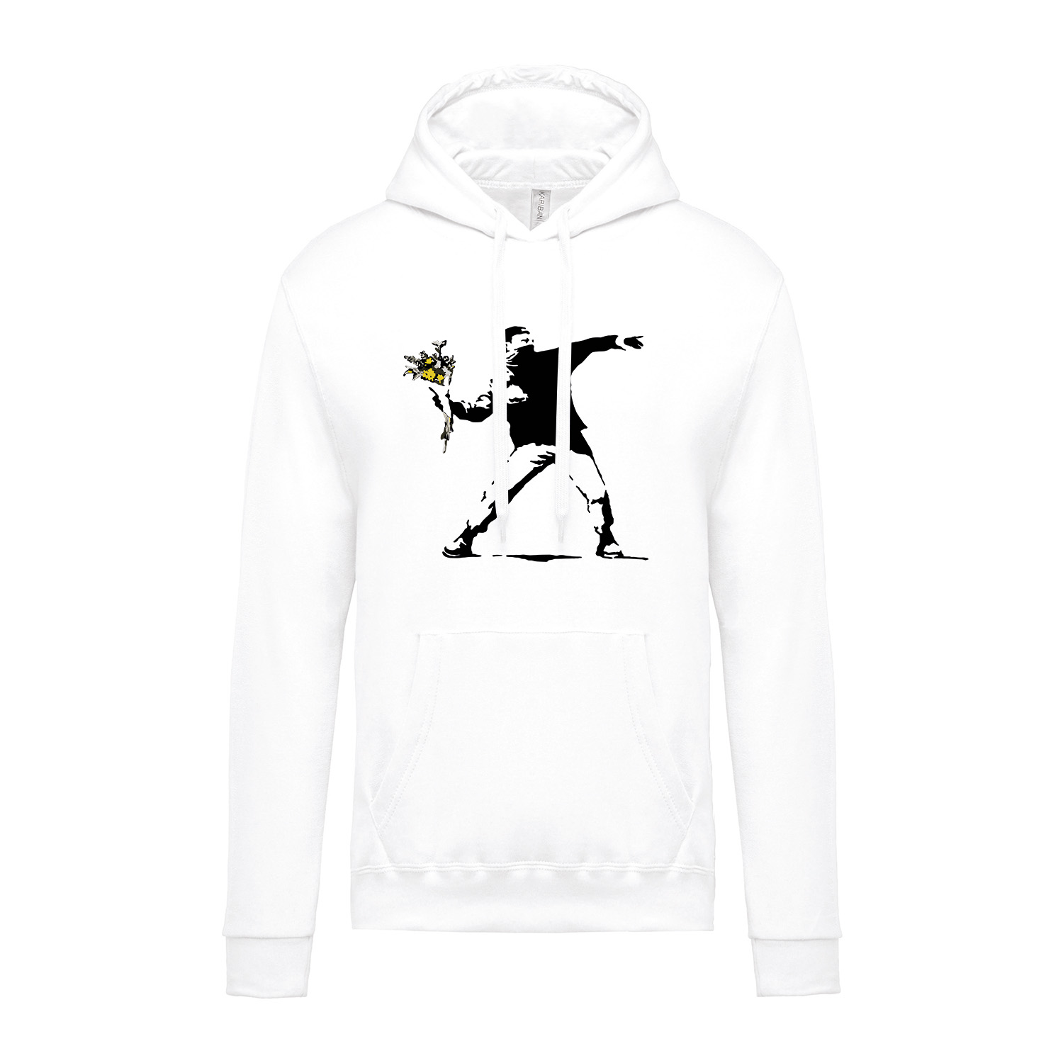Hoodie »Banksy Blumenwerfer«          