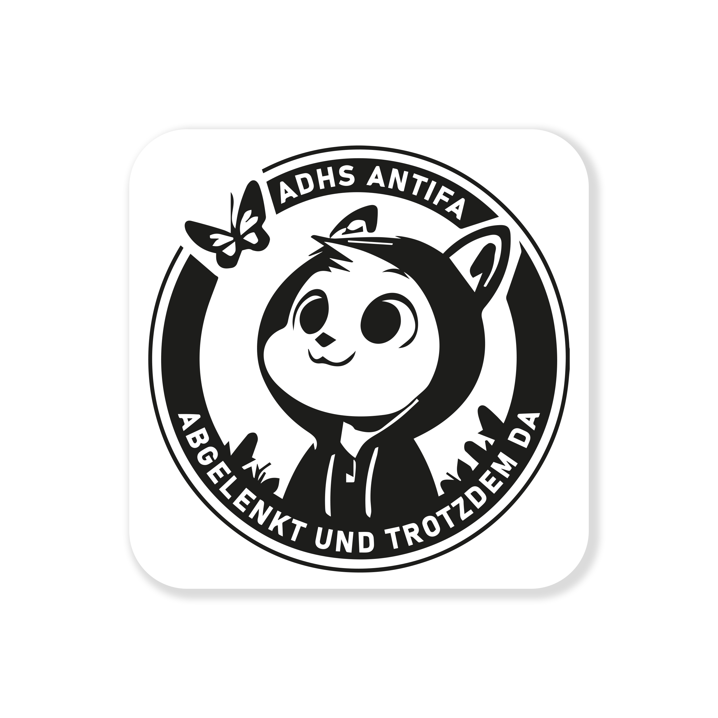 Kühlschrankmagnet »ADHS Antifa Eichhörnchen«            
