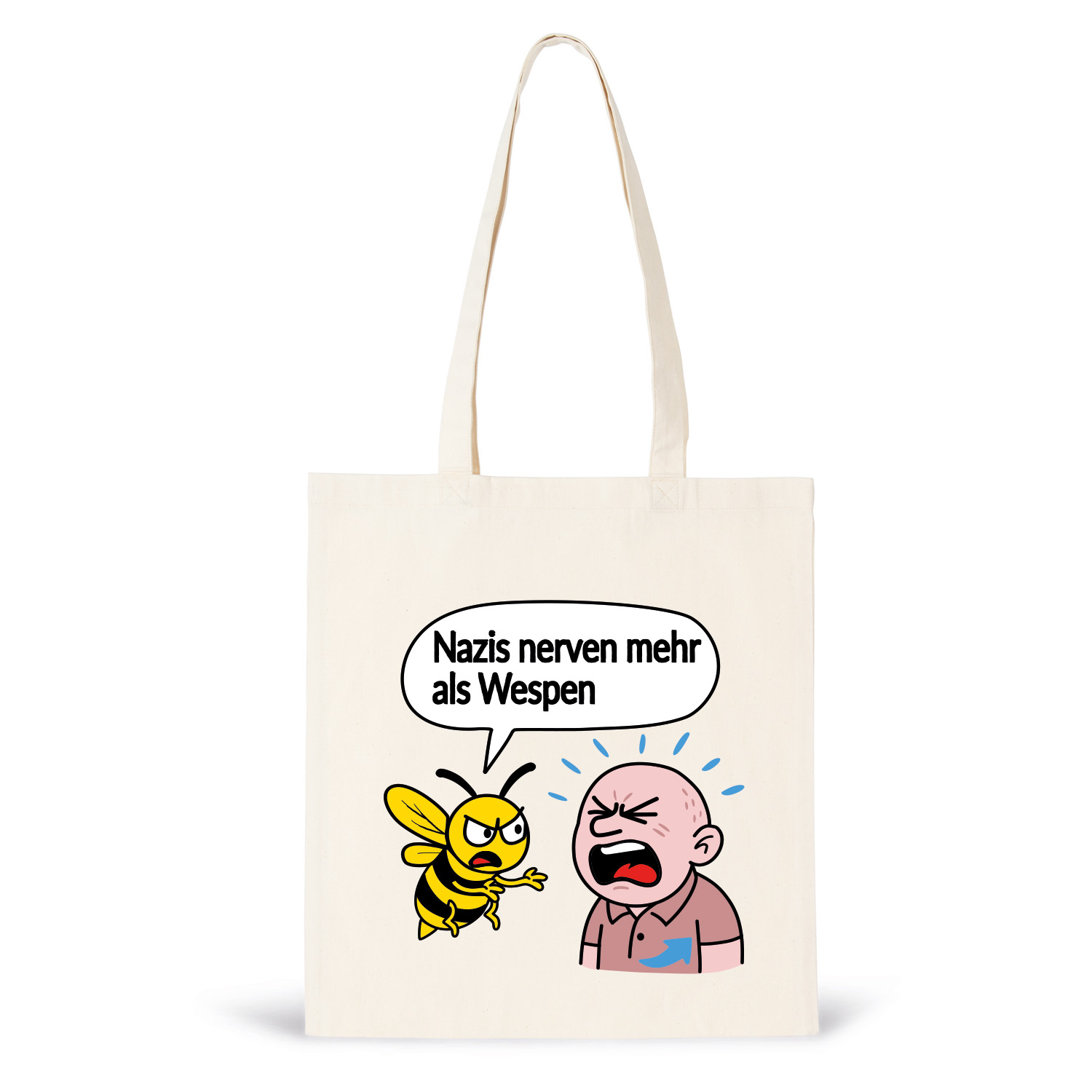 Jutebeutel »Nazis nerven mehr als Wespen«        