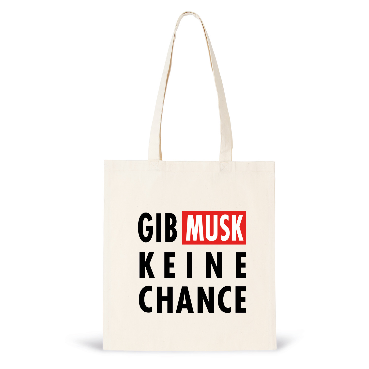 Jutebeutel »Gib Musk keine Chance«     