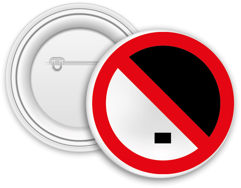 Button NO Adolf (Ø 3,2 cm)      